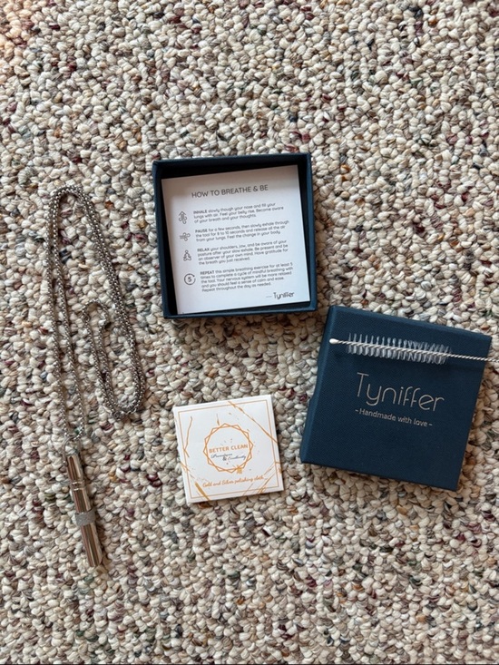 Tyniffer Other - Tyniffer Silver Aromatherapy Necklace with Box